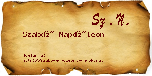 Szabó Napóleon névjegykártya