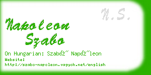 napoleon szabo business card
